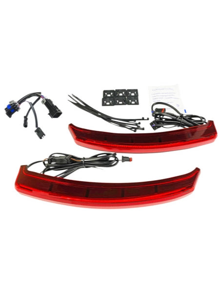 Custom Dynamics CD-INDBAG-INT-R Low-Profile Bagz for Indian - Red Lens