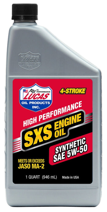 Lucas Oil 11208 SXS Synthetic Engine Oil - 5W50 - 1qt.