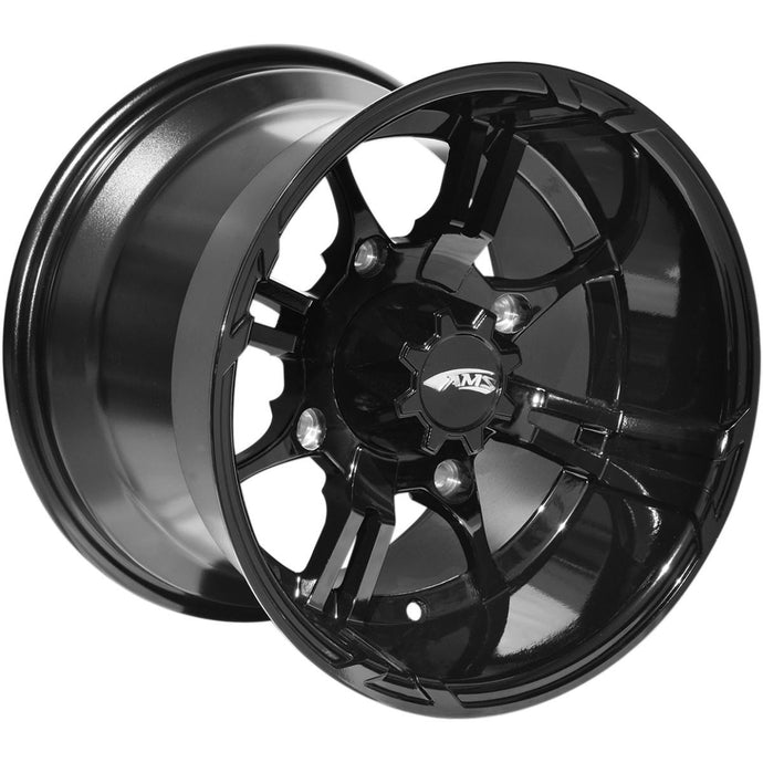 Ams 5801-032BS Roll N 108 Cast Aluminum Wheel - 15x8 - 4.5+3.5 Offset - 4/137 - Matte Black