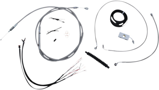 La Choppers LA-8156KT2-13 Complete Handlebar Cable/Brake & Clutch Line/Wire Kit - Stainless Braided