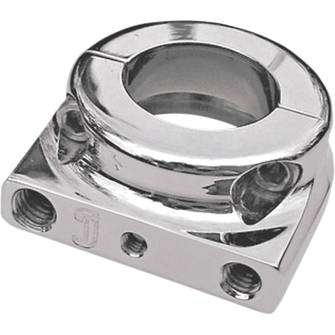 Joker Machine 03-148 JX Series Dual-Cable Throttle Housing - Thread-In Cable - Chrome
