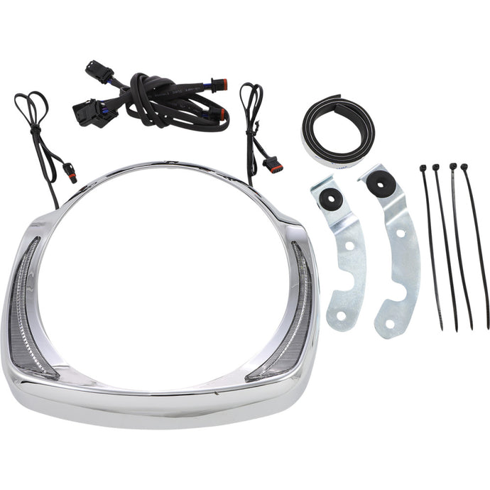 Ciro 45205 Fang Headlight Bezel - Chrome