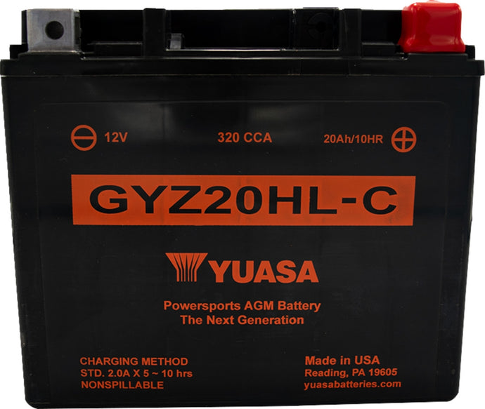 Yuasa YUAM720GHC Maintenance Free Battery - GYZ20HLC