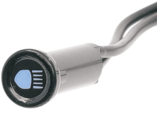 Drag Specialties 2212-0105 Snap-In Indicator Light - High Beam Indicator - Black Bezel