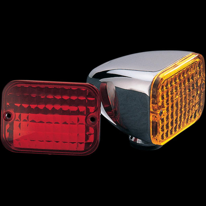 Drag Specialties DS-280169 Rectangular Marker Lights with Dual-Filament Bulb