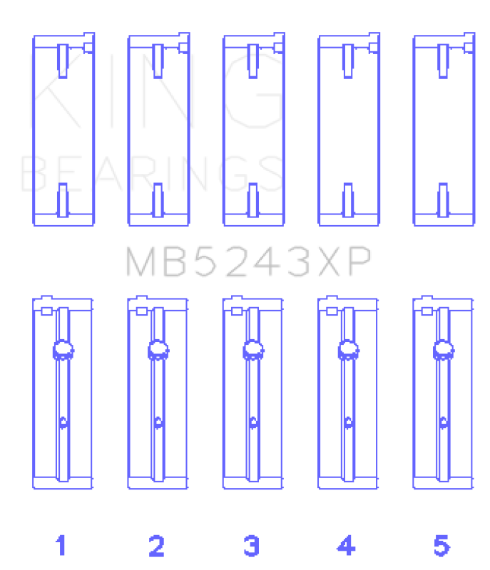 Load image into Gallery viewer, King Engine Bearings MB5243XP0.25 KING Performance Main Bearings
