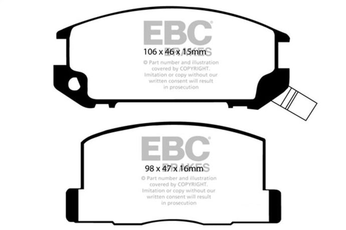Ebc DP4602R EBC Yellowstuff Brake Pad Sets