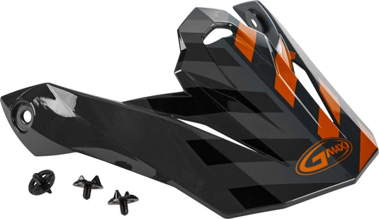G-Max Visor with Screws for MX-86 Fame Helmets - Gray/Orange