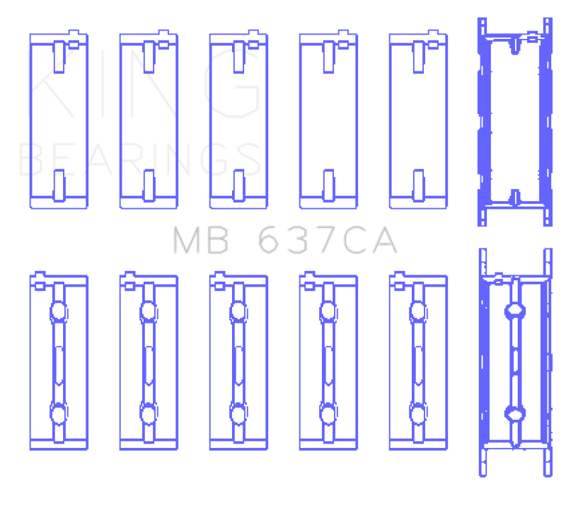 Load image into Gallery viewer, King Engine Bearings MB637CA KING Main Bearings

