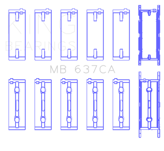 King Engine Bearings MB637CA KING Main Bearings