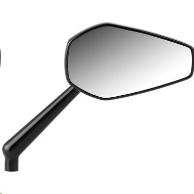 Arlen Ness 13-158 Mini Stocker Mirror - Right - Black Powdercoat