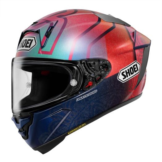 Shoei X-Fifteen Marc Marquez Holi Helmet (X-Small, Red (TC-1))