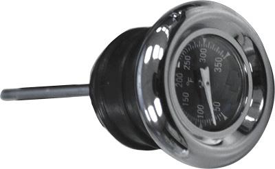 HardDrive 03-0091 Black Face Oil Dipstick with Temp Gauge - 2 3/4in.