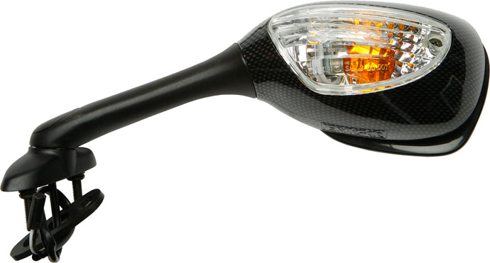 Emgo 20-69794 OEM Style Mirror - Carbon Fiber Finish - Left