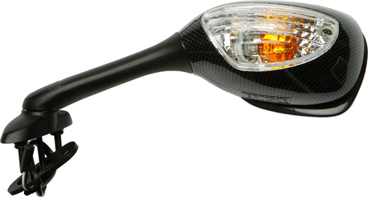 Emgo 20-69794 OEM Style Mirror - Carbon Fiber Finish - Left