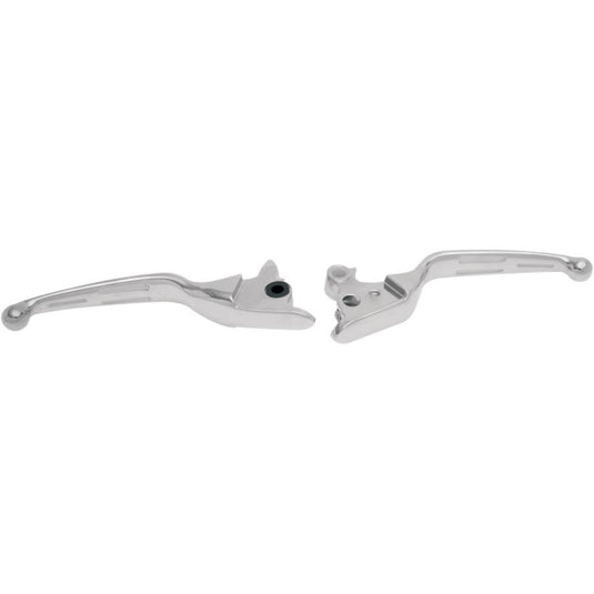 Drag Specialties 0610-0220 Slotted Wide Blade Lever Set - Chrome
