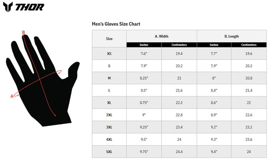 Thor Launchmode Namir Gloves (Medium, Namir White/Black)