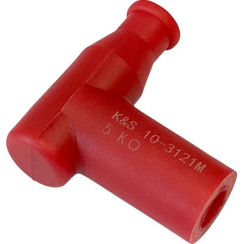 K&S Technologies 10-3121M Spark Plug Resistor Cover - T Type - 14mm - Red Rubber