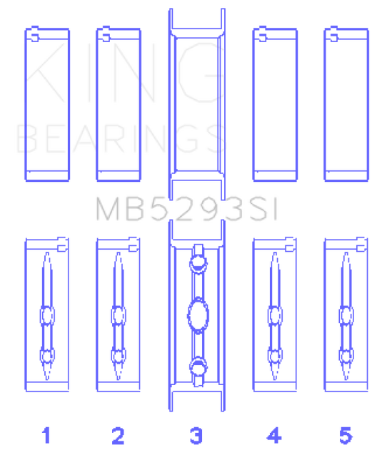 King Engine Bearings MB5293SI KING Main Bearings