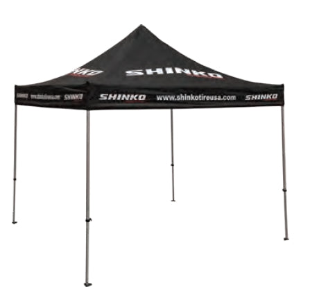 Shinko 31-31100-SHINKO Aluminum Canopy W/White Logo - 10ft. x 10ft. - Black