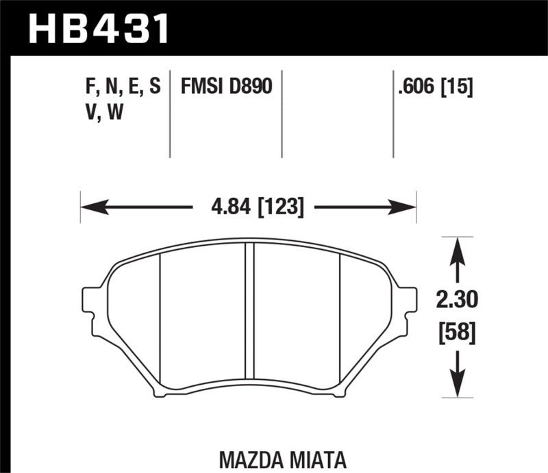 Load image into Gallery viewer, Hawk Performance HB431N.606 HAWK HP+ Brake Pad Sets
