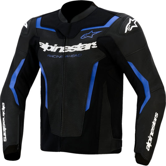 Alpinestars GP Force v2 Airflow Leather Jacket (44, Black/Metallic Blue)