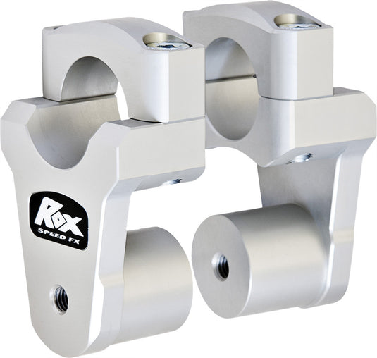 Rox Speed Fx 1R-P13R-2125 2in. Pivoting Risers for 1 1/4in. Handlebars - Silver