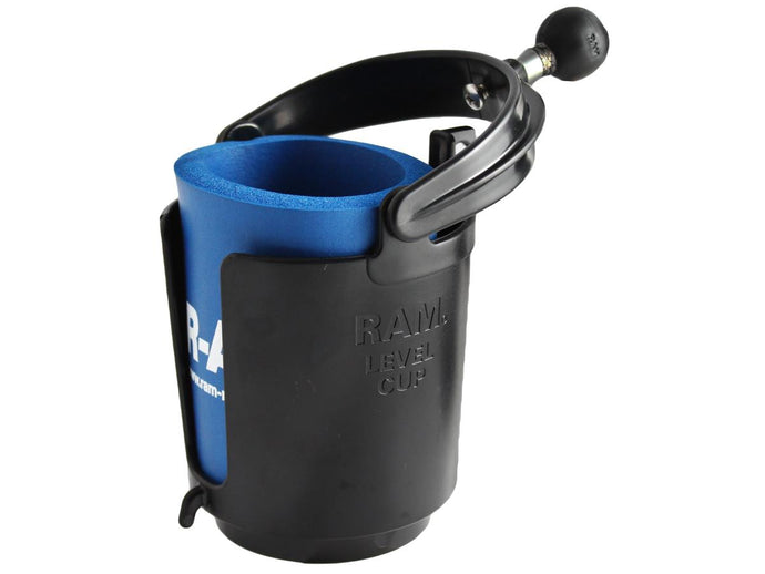 Ram Mounts RAM-B-132BU RAM Self-Leveling Cup Holder with 1in. Ball & Cozy