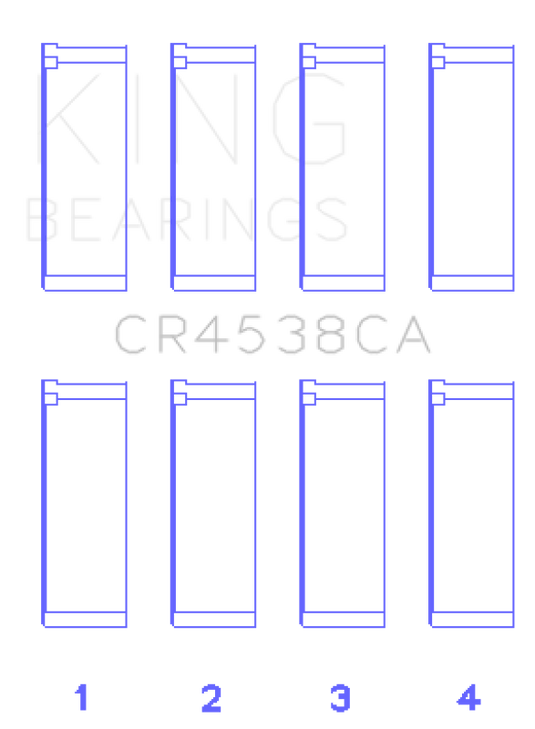 King Engine Bearings CR4538CA0.25 KING Connecting Rod Bearings