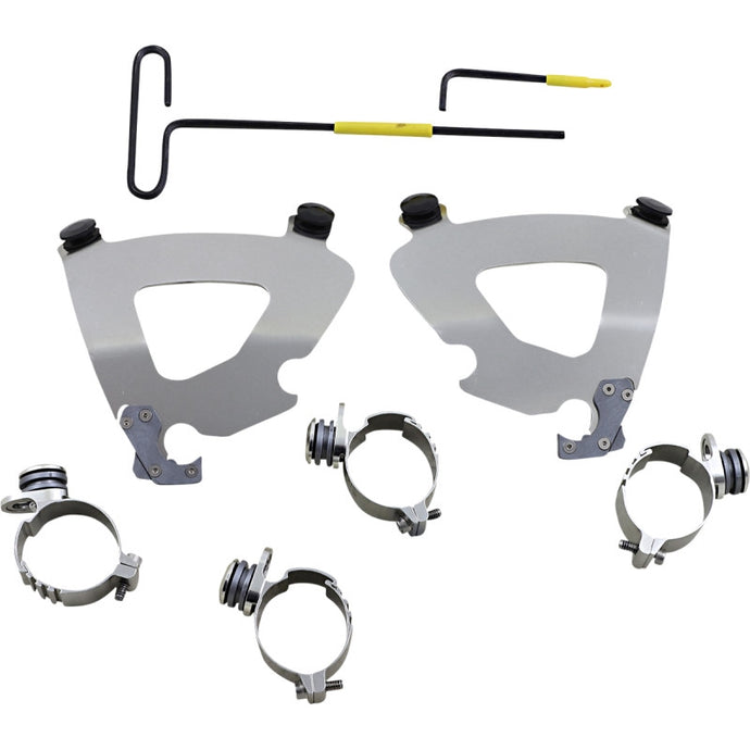 Memphis Shades MEK2057 Trigger-Lock Mount Kit for Gauntlet Fairing - Polished