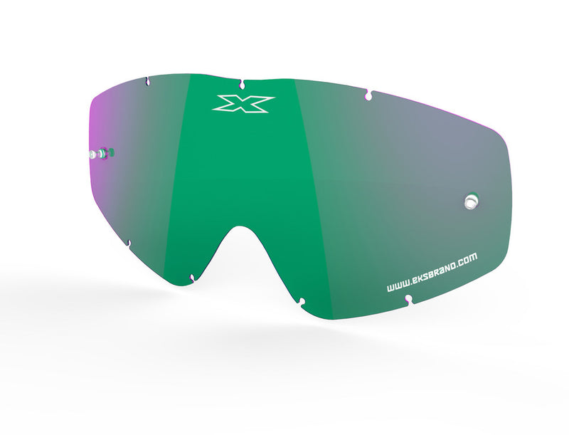 EKS Brand 067-40260 Single-Pane Lens for Gox Goggles - Green Mirror