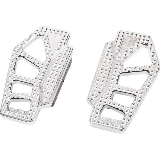 Thrashin Supply Company TSC-2217-3-BR Apex Mini Floorboards - Chrome