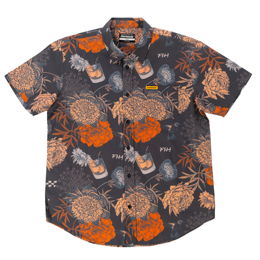 Fasthouse Scene SS Button-Up Shirt (Small, Vintage Black)