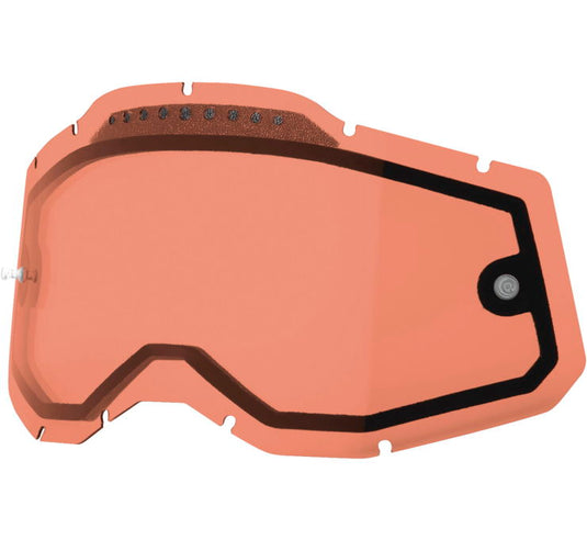100% Replacement Dual Vented Lens for Racecraft 2/Accuri 2/Stratus 2 Goggles - Rose