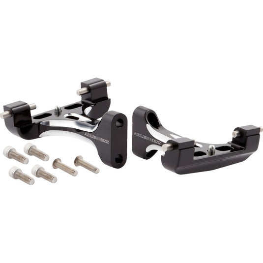 Arlen Ness 410-033 Forged Passenger Floorboard Mounts - Black