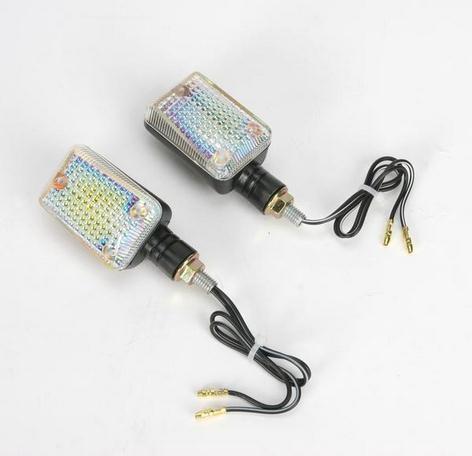 K&S Technologies 25-8039 Mini-Stalk Marker Lights - Black with Rainbow Lens