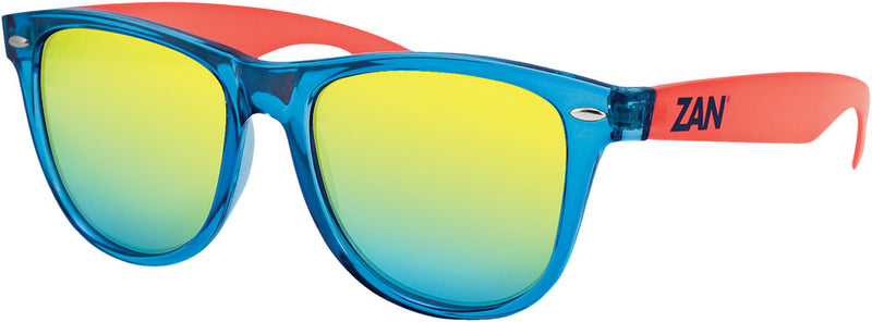 Zan Headgear Minty Sunglasses Crystal Gloss Neon Blue/Orange / Smoked Yellow Len Blue