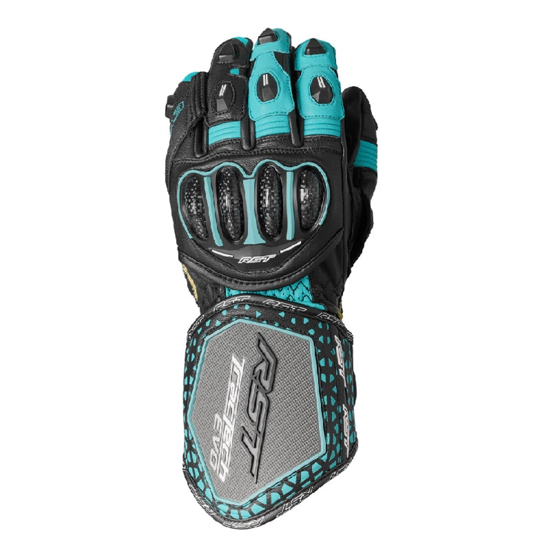 Load image into Gallery viewer, Rst Tractech EVO 4 Womens Gloves (Large, Black/Aqua/Gray)

