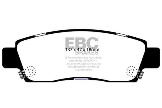 Ebc DP41672R EBC Yellowstuff Brake Pad Sets