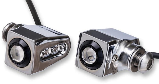 Joker Machine 05-206-AC Rat Eye LED Turn Signal - Chrome w/ Amber LEDs