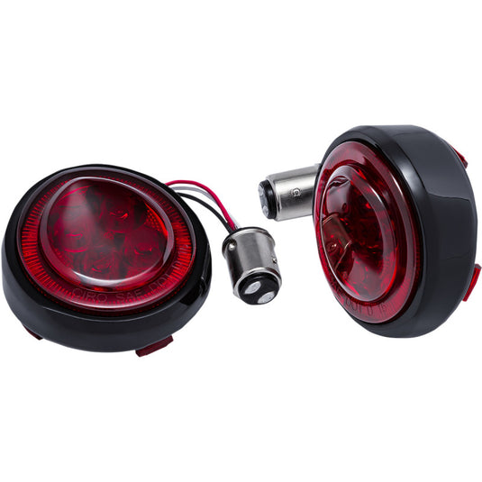 Ciro 40300 LED License Plate Frames - Chrome Housing/ Red LEDs/Red Lenses