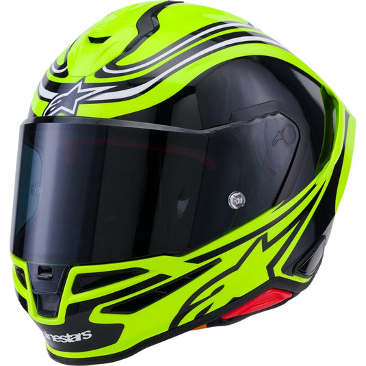 Alpinestars Supertech R7 Zeal Helmet (X-Small, Gloss Fluo Yellow/Black/White)