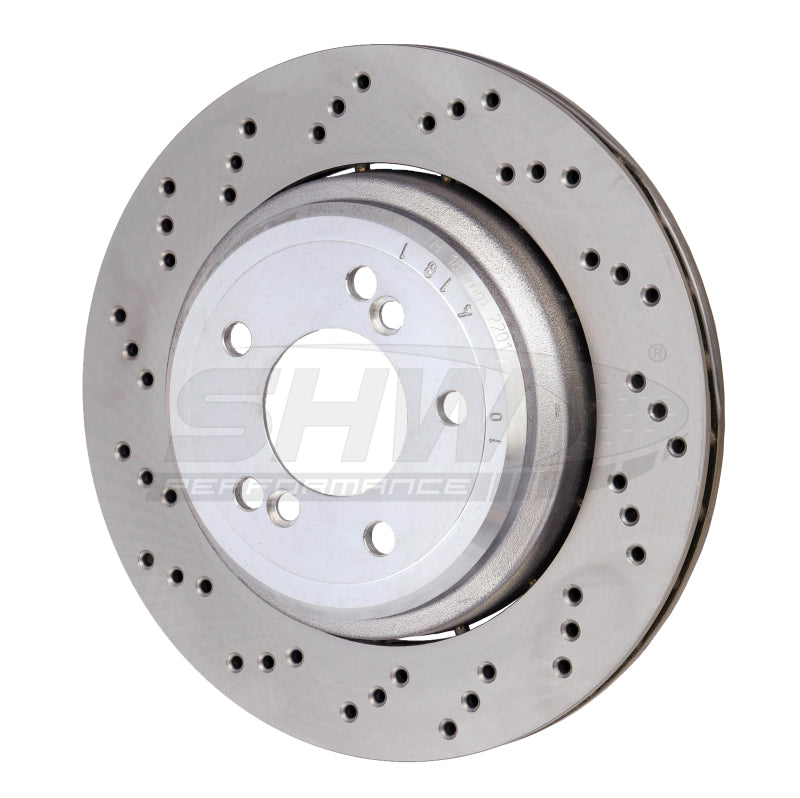 Load image into Gallery viewer, Shw Performance BRL42833 SHW Drilled Lightweight Rotors
