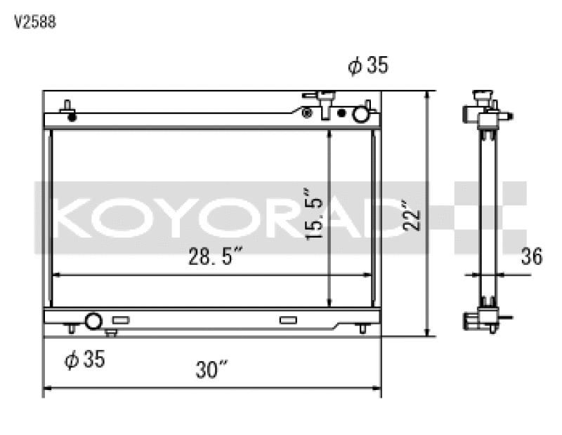 Load image into Gallery viewer, Koyo V2588 KOY Racing Radiators
