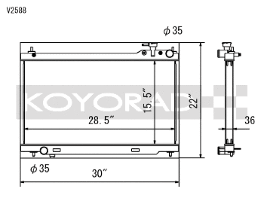 Koyo V2588 KOY Racing Radiators