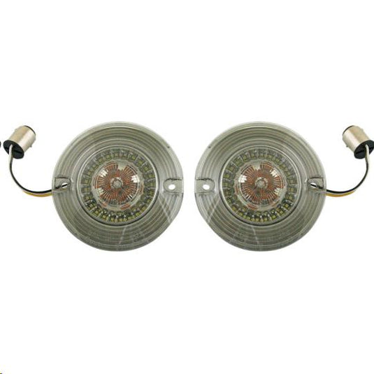 Custom Dynamics PB-AW-1157-T Flat Probeam Amber/White Dynamic Ringz Inserts with Smoked Lenses