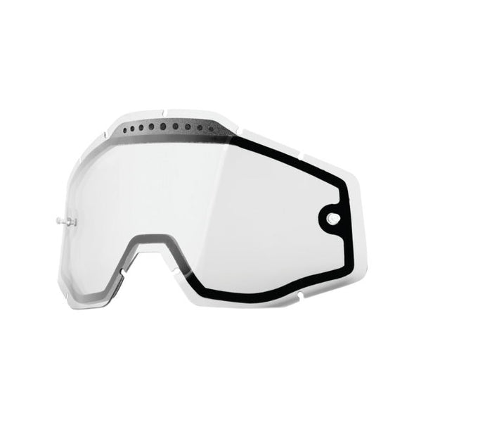 100% Replacement Dual Lens for Racecraft/Accuri/Strata Googles - Clear Lens