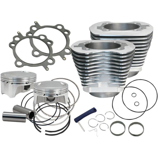 S&S Cycle 910-0642 Bolt-In Sidewinder 4in. Big Bore Kit - 100in. - Silver