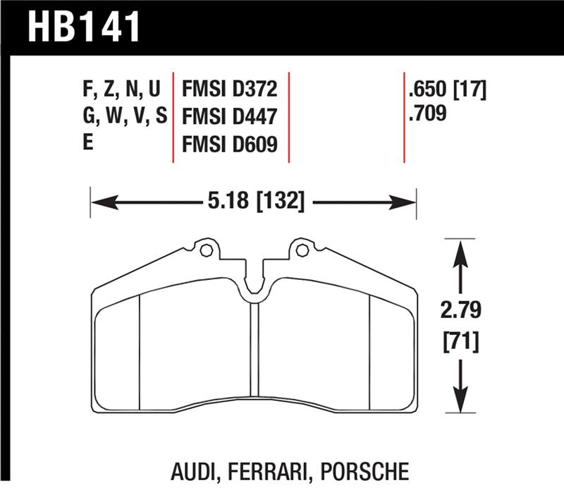 Load image into Gallery viewer, Hawk Performance HB141G.650 HAWK DTC-60 Brake Pad Sets
