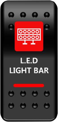 Moose Utility LLB-PWR-R Rocker Switch - On/Off Red Lightbar